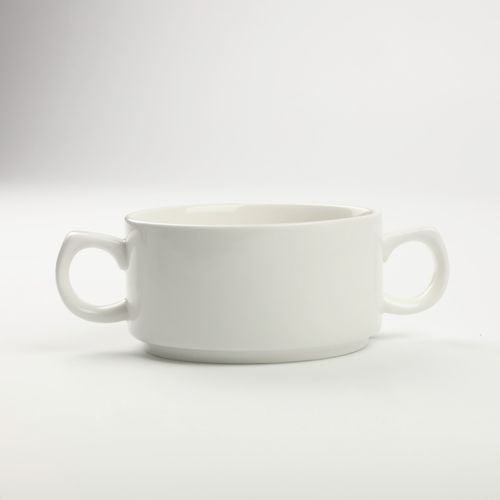 FLACZARKA BULIONÓWKA 300 ML MISECZKA DO ZUP FLAKÓW DESERÓW BIAŁA CERAMIKA na Arena.pl