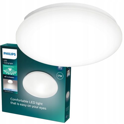 Lampa Sufitowa Plafon LED Natynkowy 17W 4000K Biała 32cm MOIRE PHILIPS na Arena.pl