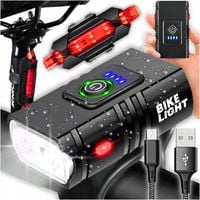 LAMPKA ROWEROWA PRZEDNIA TYLNA ŚWIATŁO LED NA ROWER KIEROWNICĘ MOCNA USB
