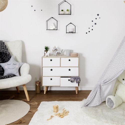 Komoda Etoile biała/ naturalna na Arena.pl