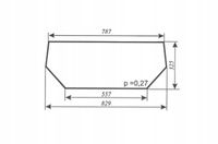 szyba tylna dolna ciągnika Ursus 3502 Ogrodnik kabina Koja Smolniki