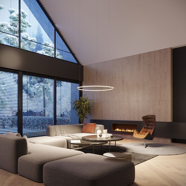 Żyrandol RISA 90 czarny LED 3000K zdjęcie 13