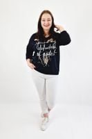 Bluza Damska z Nadrukiem Perfekt Czarna XL