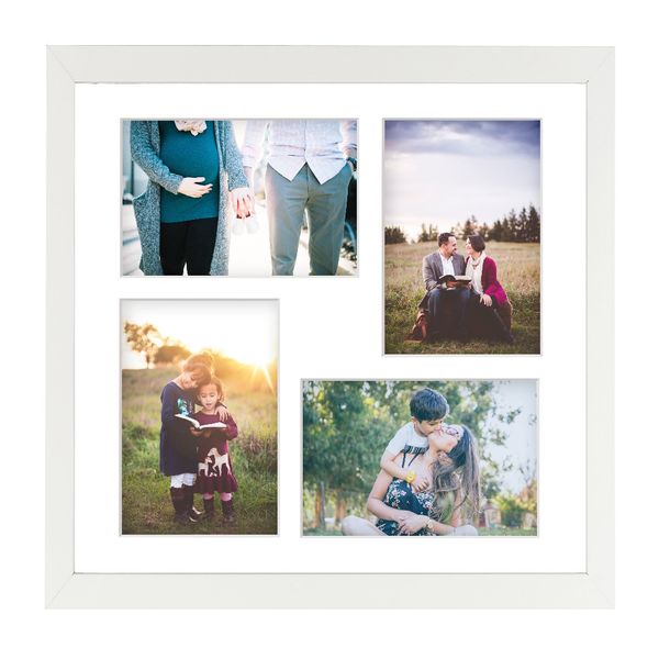 Ramka kwadratowa na 4 zdjęcia Hekla 34x34x4 MDF galeria biały 1szt. zdjęcie 1