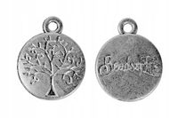 Zawieszka DRZEWO 12mm platyna 2szt.
