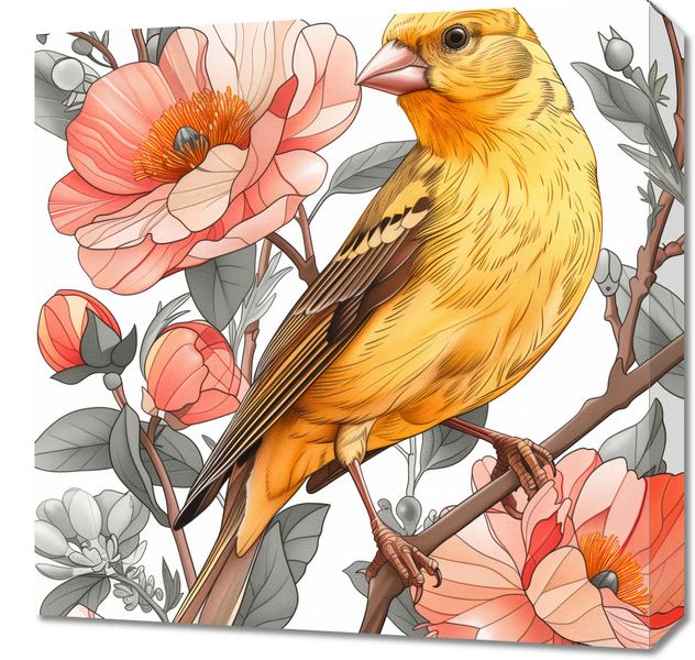 Obraz 50x50cm Wiosenny Śpiewaczek zdjęcie 1