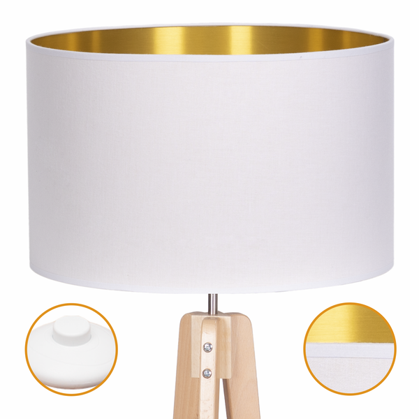 LAMPA PODŁOGOWA TRÓJNÓG, DREWNO, różne RODZAJE zdjęcie 4