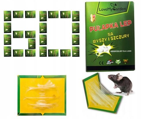 Zestaw 60 Lep na Myszy Szczury Myszołapka Mocna Łapka Lep Silny Klej na Arena.pl