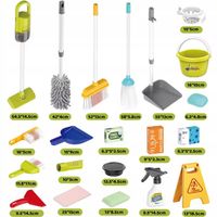 WÓZEK ODKURZACZ DUŻY ZESTAW DO SPRZĄTANIA MOP MATADI 29 AKC. DLA DZIECI