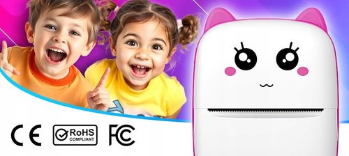 MINI DRUKARKA TERMICZNA DRUKUŚ ORYGINALNY DO ZDJĘĆ NOTATEK + 11SZT ROLEK na Arena.pl