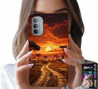 ETUI DO MOTOROLA G31 / G41 - SAFARI AFRYKA ZACHÓD SŁOŃCA PIĘKNE WIDOK