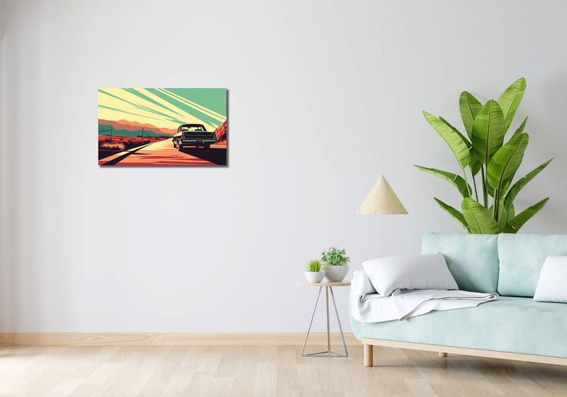 Obraz 70x40cm Droga przez Pustynię zdjęcie 2