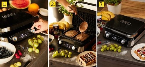 Gofrownica Yoer 2 DUŻE GOFRY +4 automatyczne programy +Regulacja chrupkości na Arena.pl