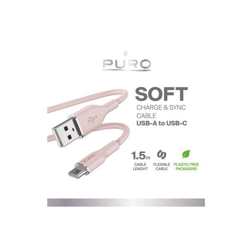 kabel przewód usb-a - usb-c 1.5m - różowy na Arena.pl