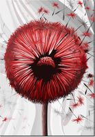 100 70CM OBRAZ PŁÓTNO CZERWONE DMUCHAWCE 3 PŁÓTNO RAMA