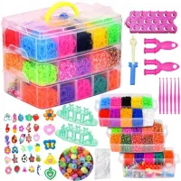 GUMKI DO ROBIENIA BRANSOLETEK ZESTAW GUMEK XXXL 15000 szt KORALIKI PREZENT