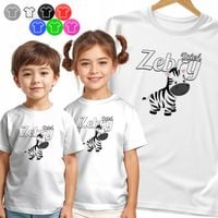 KOSZULKA DZIECIĘCA - ZEBRA NA DZIEŃ ZEBRY DNI SZKOLNE PRZEDSZKOLE - 134 M
