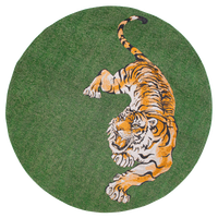 POP TIGER GREEN ON FIRE ROUND 9388
