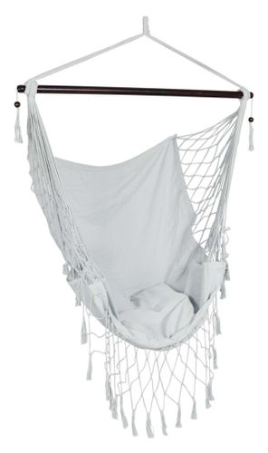 Hamak brazylijski krzesło wiszące BAHIO szare na Arena.pl