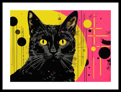 Plakat 42x29,7cm Neonowy Kocur na Arena.pl