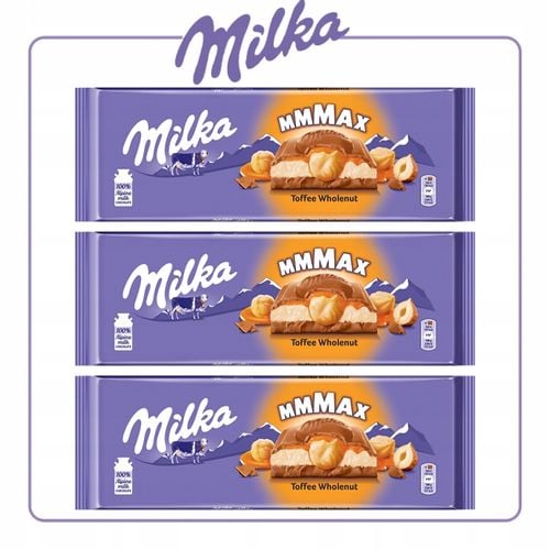 Pakiet 3szt MILKA HAZELNUTS TOFFEE 300G na Arena.pl