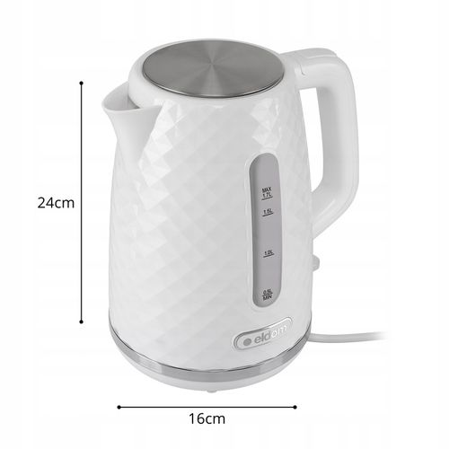 CZAJNIK ELEKTRYCZNY BEZPRZEWODOWY C280B BIAŁY 1,7L ELDOM na Arena.pl