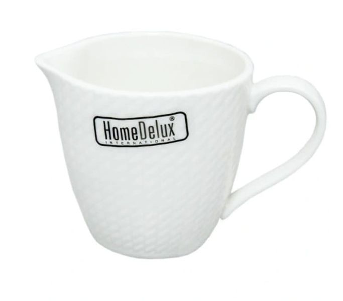 Mlecznik porcelanowy biały dzbanuszek do mleka śmietanki 190 ml RETE HomeDelux sweterkowy wzór zdjęcie 1