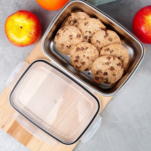 Pojemnik na Żywność Obiad Kuchenny Stalowy z Uszczelką Lunchbox 1,25L na Arena.pl