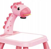 Projektor do nauki rysowania NÓŻKI Różowa ŻYRAFA MUZYKA DŹWIĘKI