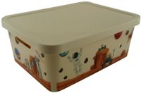 POJEMNIK NA ZABAWKI Z POKRYWKĄ PUDEŁKO KLOCKI 12 L