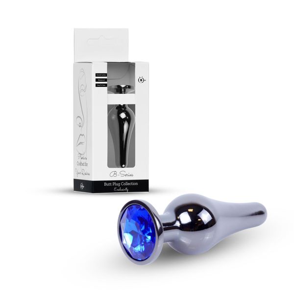 Plug-Jewellery Dark Silver Butt Plug- Dark Blue zdjęcie 10