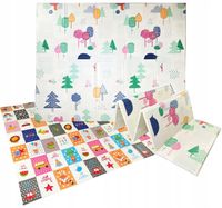 MATA EDUKACYJNA Mata Piankowa Składana Dla Dzieci DWUSTRONNA DUŻA 180x200cm