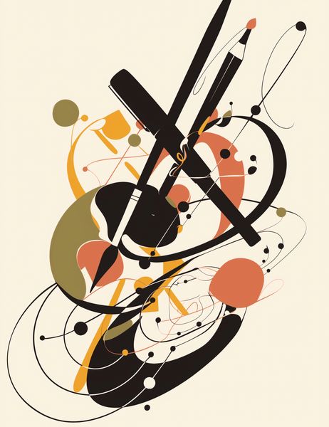 Plakat 50x65cm Abstrakcyjny Rapsod zdjęcie 1