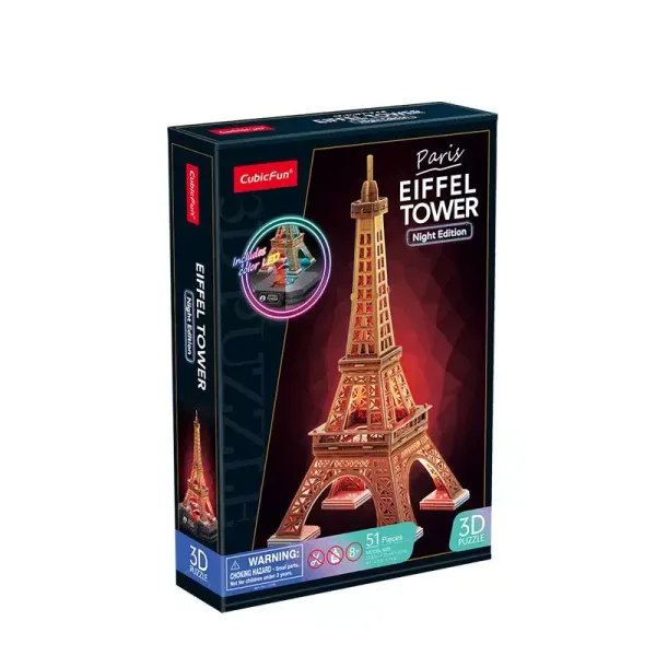 Puzzle 3D Wieża Eiffla (wersja nocna) zdjęcie 1