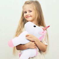 JEDNOROŻEC PLUSZOWY MIEKKI MIĘCIUTKI KONIK PRZYTULANKA PLUSZAK W TOREBCE