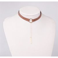 naszyjnik choker wpadający brązowy