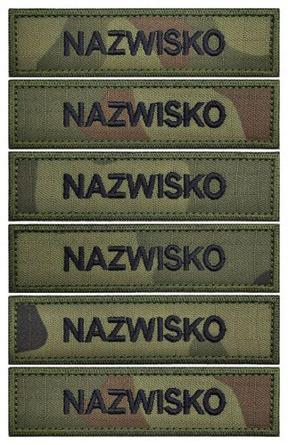 IMIENNIK nazwisko na mundur x 6 szt. ramka KHAKI, identyfikator na RZEP na Arena.pl