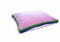 Emaga Duża aksamitna poduszka folk glamour, pudrowy róż, 55x45x3,5cm