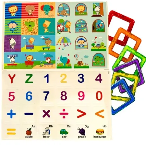 KLOCKI MAGNETYCZNE KONSTRUKCYJNE DUŻE PANELE 3D na Arena.pl