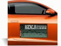 Magnes na samochód reklama magnetyczna 60x30 agencja detektywistyczna wzory