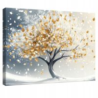 OBRAZ DO SYPIALNI SALONU KUCHNI KWIATY 3D DRZEWO NA PŁÓTNIE ŚCIANĘ 60x40