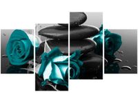 OBRAZ RÓŻE TLE KAMIENI AKCENT KOLORYSTYCZNY