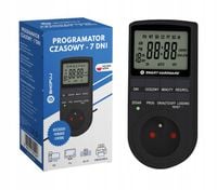 PROGRAMATOR CZASOWY WŁĄCZNIK WYŁĄCZNIK LCD CYFROWY HARMONOGRAM 7 DNI POLSKI