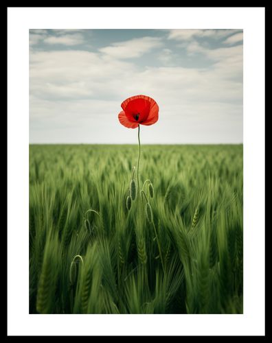 Plakat 30x40cm Samotny Mak na Polu na Arena.pl