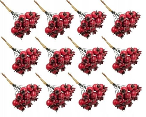 CZERWONA JARZĘBINA JABŁUSZKA stroik choinka 144szt na Arena.pl