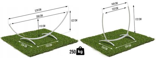 Stelaż na hamak biały 2w1 + hamak + krzesło brazylijskie na Arena.pl