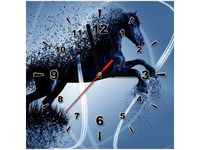 30X30CM ZEGAR NIEBIESKI KOŃ GMENTARYZACJA JAKUB BANAŚ OBRAZ DREWNO