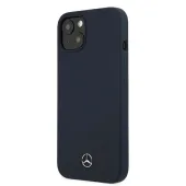 Etui Mercedes Silicone Line na iPhone 13 mini - granatowe