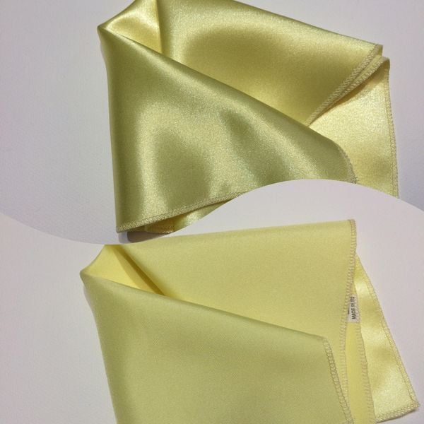 Poszetka satynowa żółta, cytrynowa zdjęcie 1