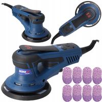 SZLIFIERKA MIMOŚRODOWA DEDRA OSCYLACYJNA 350W bezszczotkowa 150mm +TARCZE